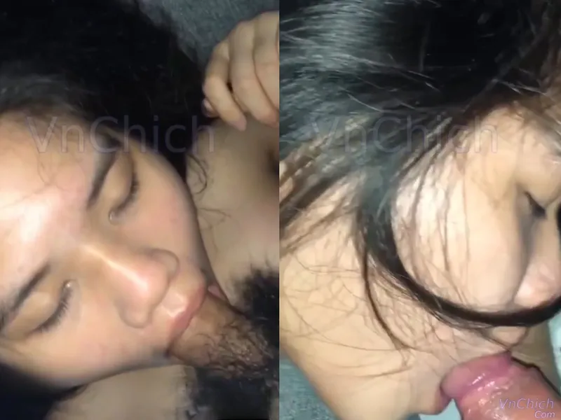 Em học sinh 2k5 ngại ngùng mút cu trước máy quay