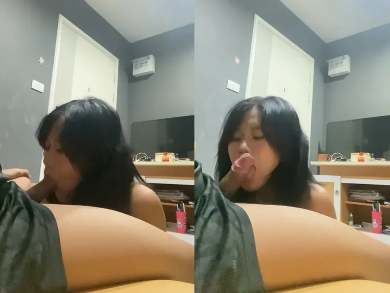 Em mê liếm chuối đến mức ho sặc sụ p1